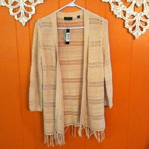 Fringe end sweater